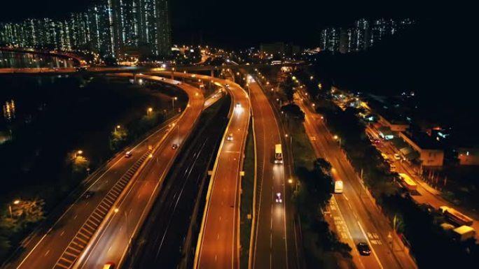 香港夜景宣传片航拍大景全景