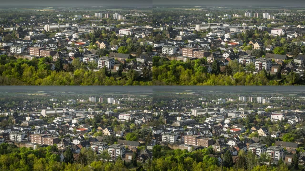 德国郊区的城市景观-空中射击
