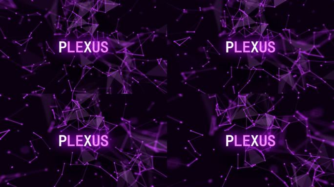 科技plexus粒子文字片头片尾背景模版