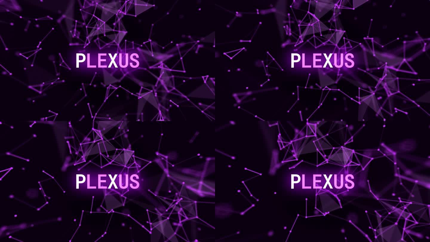科技plexus粒子文字片头片尾背景模版