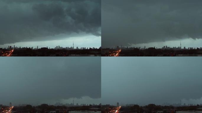 多伦多大积雨云的延时。