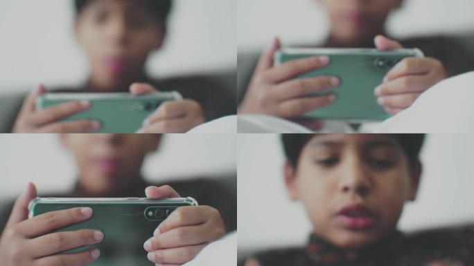 儿童和智能手机玩手机沉迷游戏