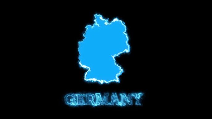 4k霓虹灯和德国地图