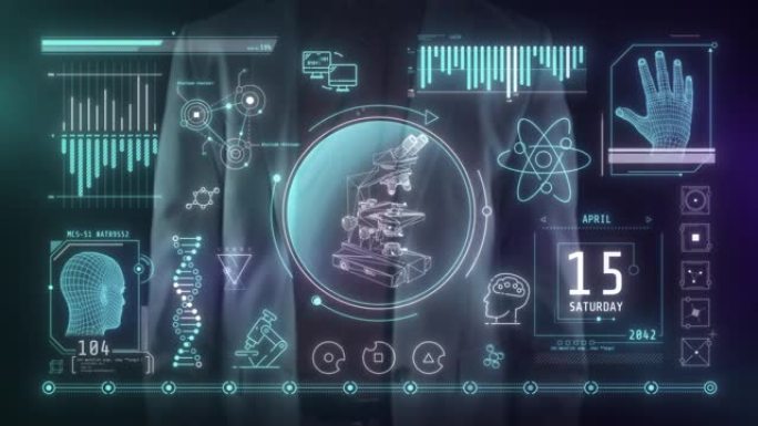 用科学信息图表激活虚拟面板。