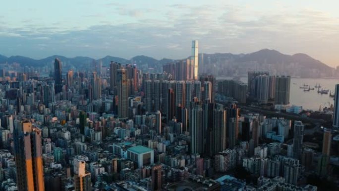 香港九龙大楼发达国家航拍地产