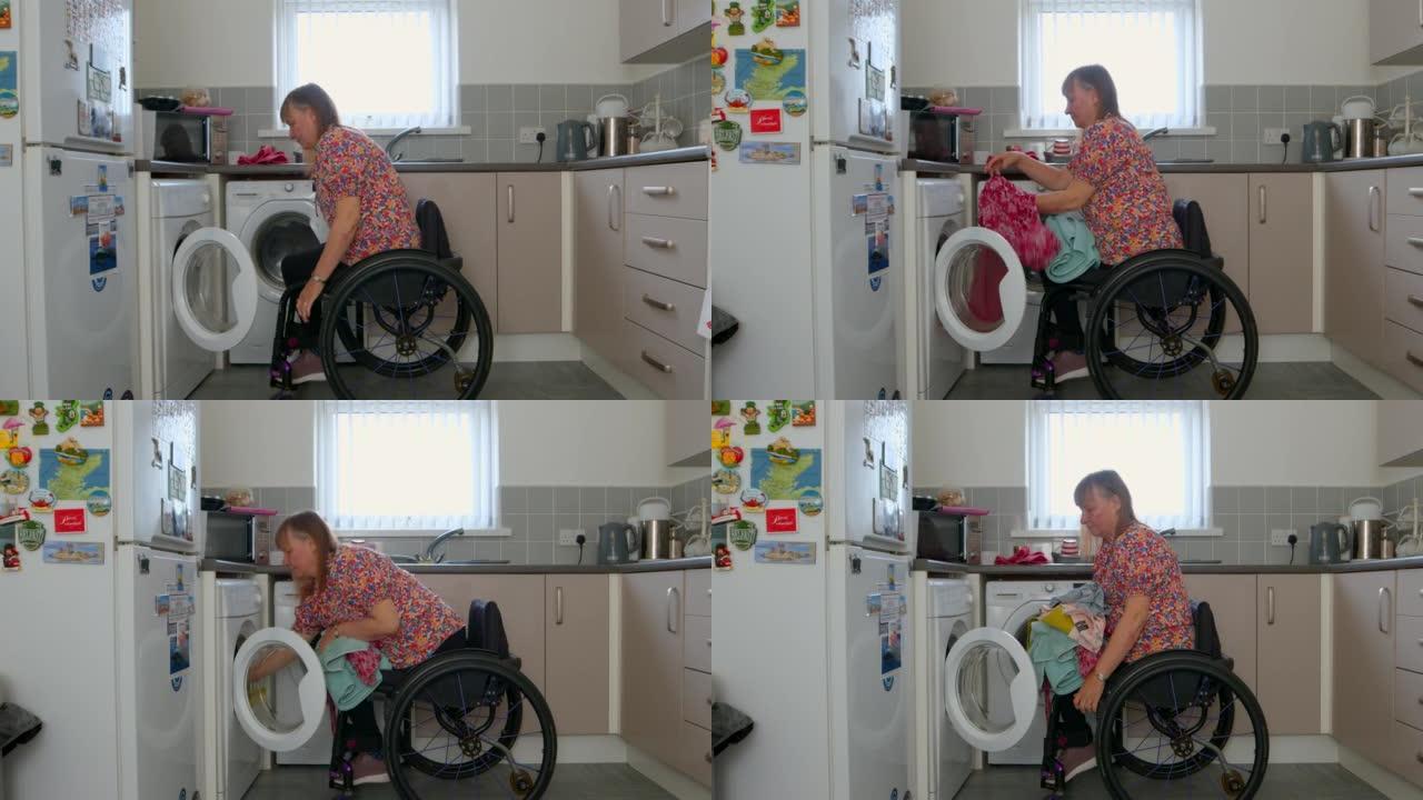 每天在家洗衣服残疾人洗衣服波轮洗衣机晒衣