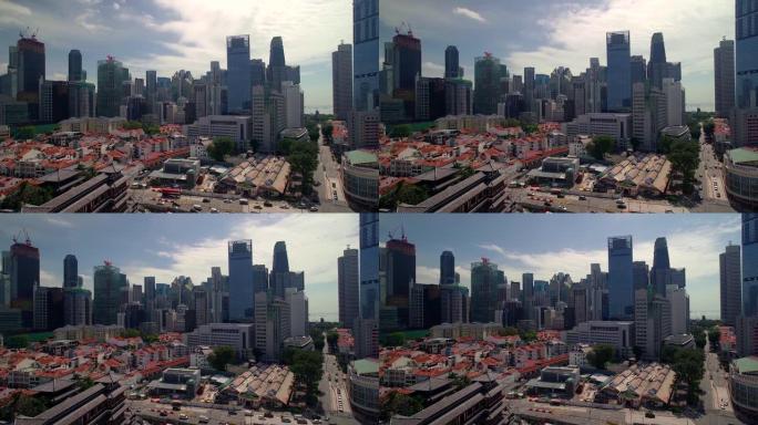 新加坡城市景观中国城延时日