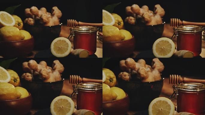 蜂蜜柠檬和姜蜂蜜柠檬和姜