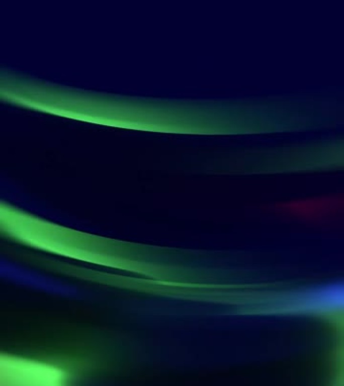 绿色和蓝色的光线通过棱镜划过。未来派的几何条纹，快速的图案和发光的线条渗入。(可循环)