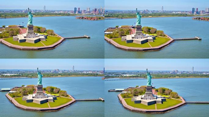 自由女神像。纽约美国地标建筑自由女神像航
