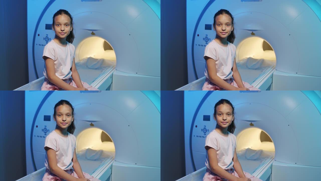放射科的小女孩肖像