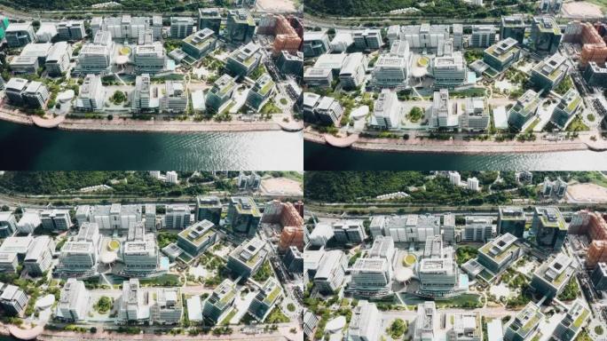 香港的现代建筑俯拍俯视俯瞰航拍宣传片