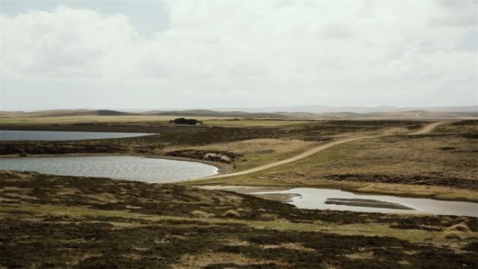 东福克兰、福克兰群岛 (马尔维纳斯群岛)。福克兰群岛战争期间的鹅绿战役场景。
