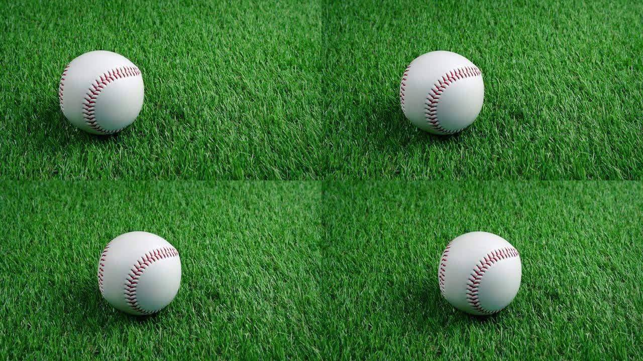 草地上的棒球跟踪击球