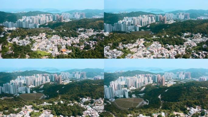 香港私人房屋的鸟瞰图。