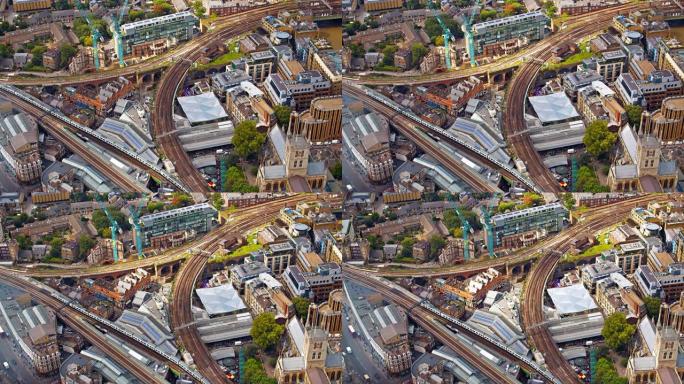 伦敦市中心鸟瞰图发达国家国外城市街景
