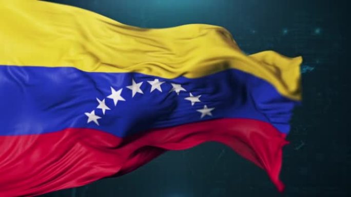 深蓝色背景的委内瑞拉国旗