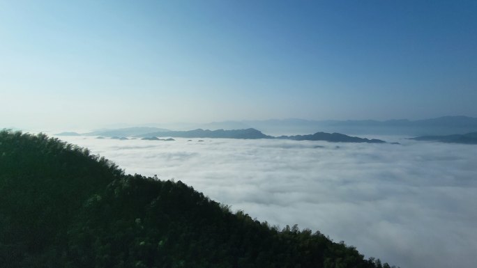 蜀南竹海 云海山峦 航拍