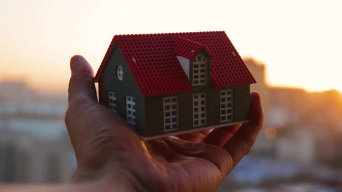 手工展示房屋模型房地产楼市债务
