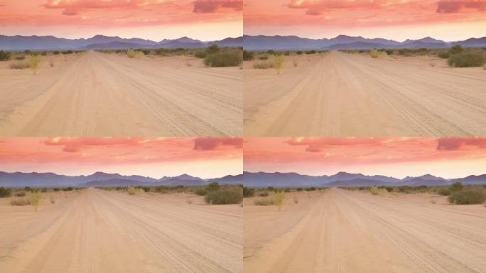WS风景秀丽的沙漠景观，日落时分，非洲纳米比亚