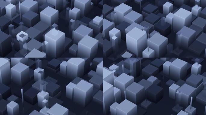 抽象立方体形状，动画盒子背景