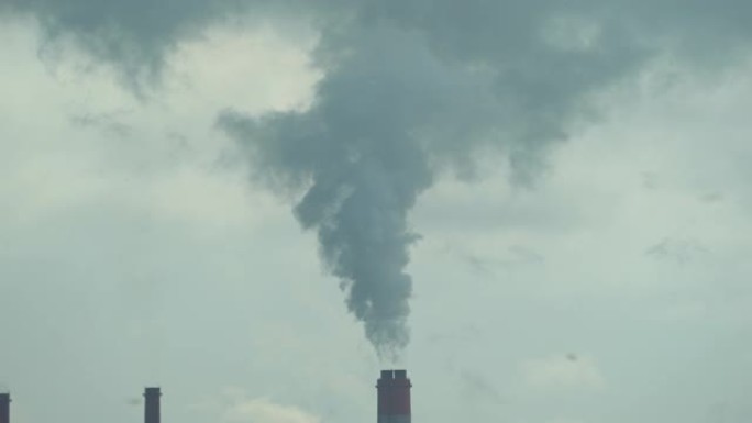 燃煤电厂的蒸汽烟囱