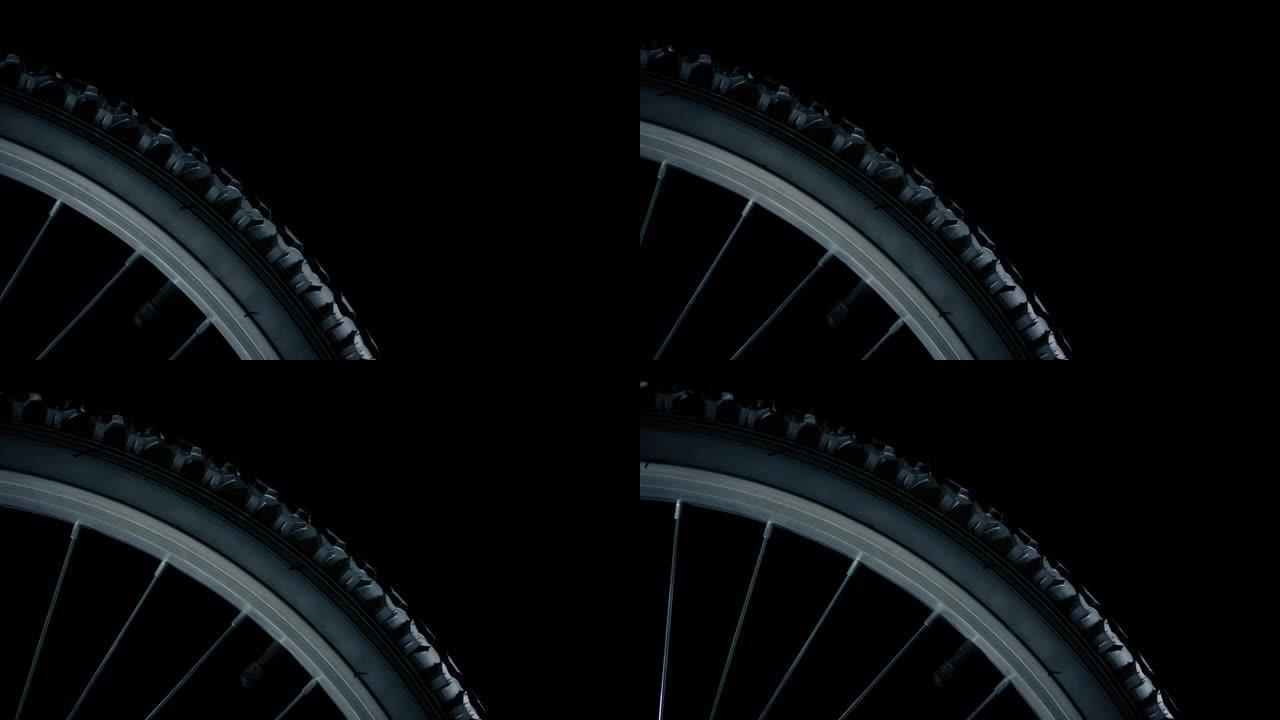 黑色的自行车轮胎