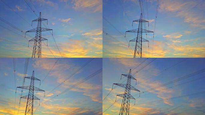 蓝天下的输电铁塔蓝天下的输电铁塔高压电塔