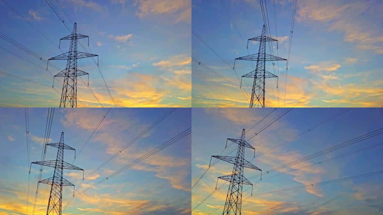 蓝天下的输电铁塔蓝天下的输电铁塔高压电塔