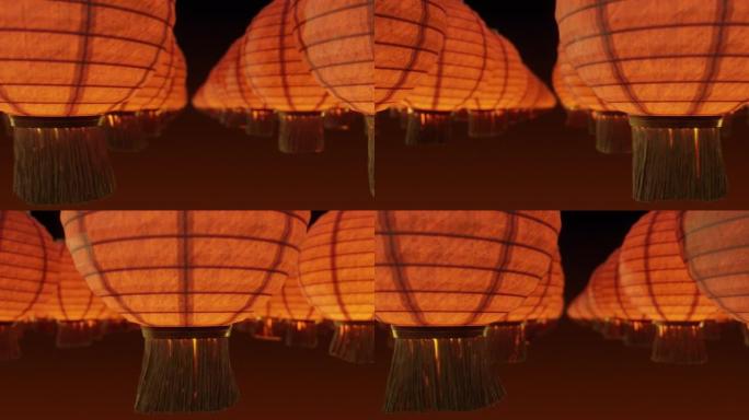 春节动画3D灯笼动画片红灯笼中国传统