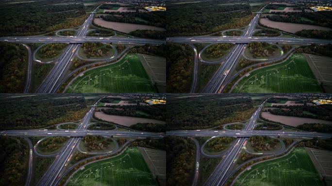 德国高速公路-高速公路的鸟瞰图