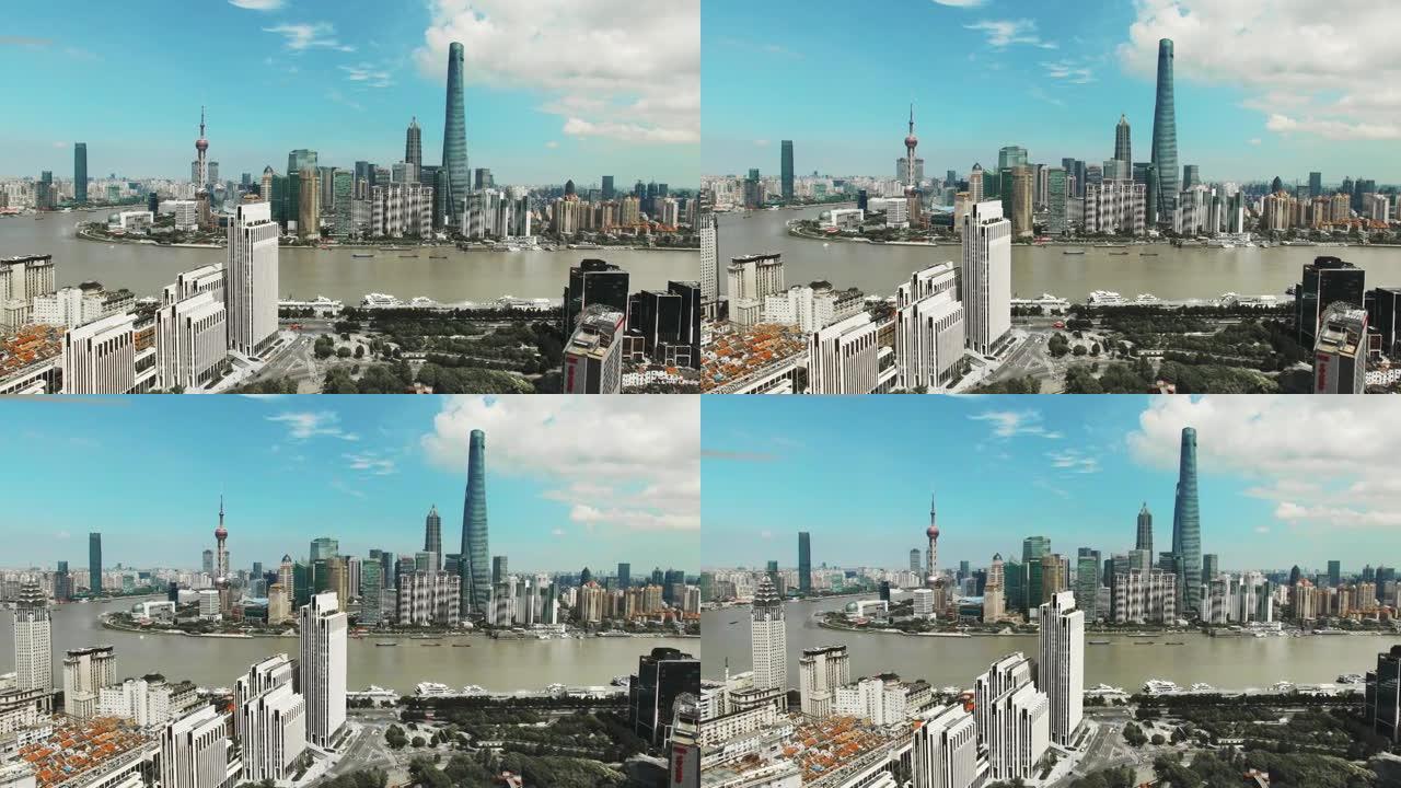 鸟瞰上海陆家嘴现代城