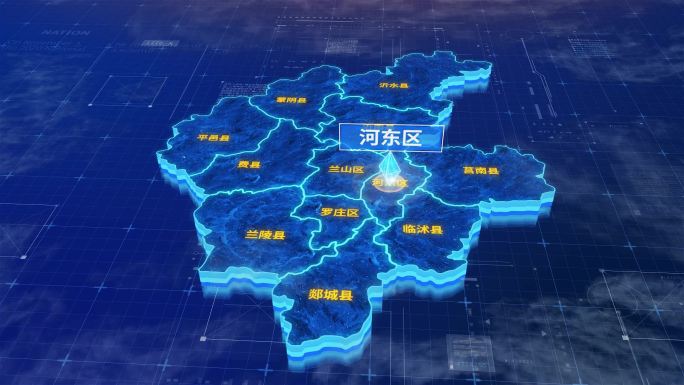 临沂市河东区蓝色三维科技区位地图