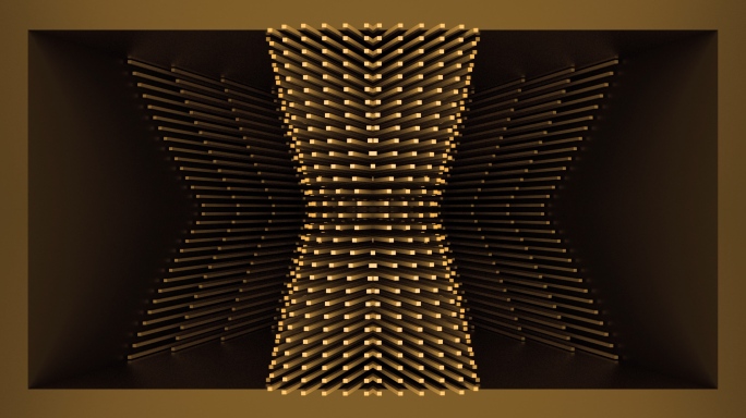 【裸眼3D】金色艺术空间矩阵立体曲线奢华