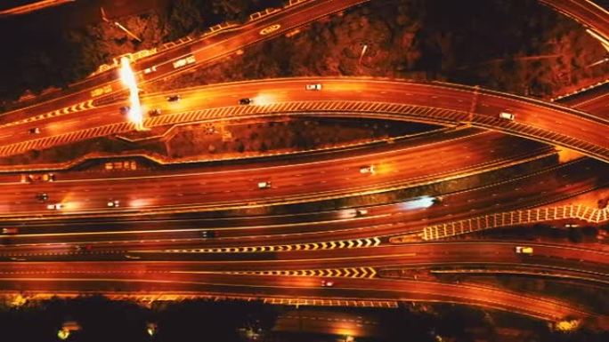 城市高速公路无人机视图