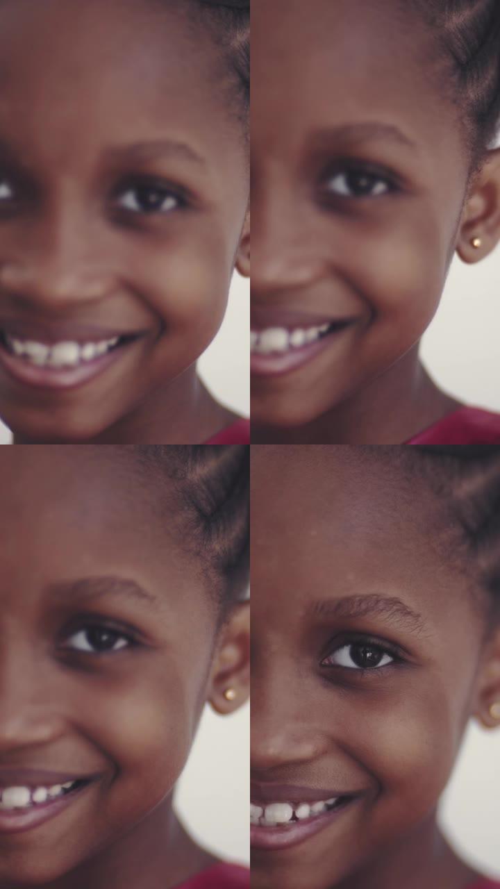 她的微笑非洲儿童特写儿童微笑笑脸