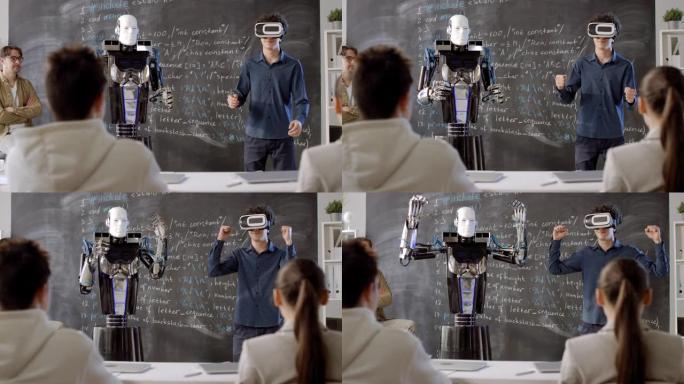 虚拟现实耳机中的机器人模仿学生
