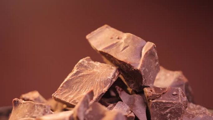 巧克力片巧克力特写视频素材巧克力块