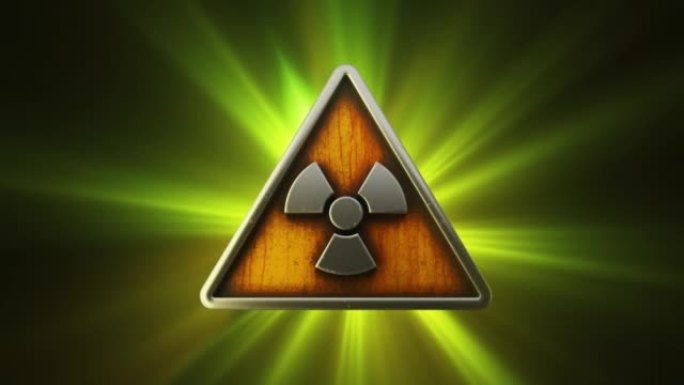 辐射核危险符号的3d渲染