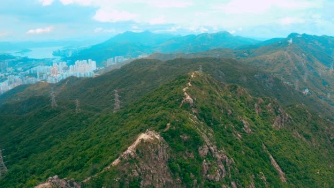 香港狮子山和天空景观