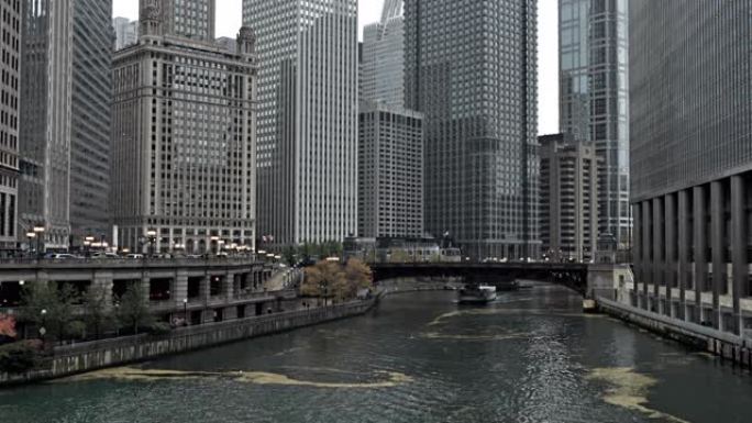 芝加哥河。商业下行