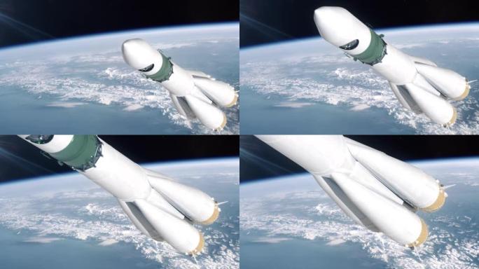 东方太空火箭飞越宣传片实拍视频素材