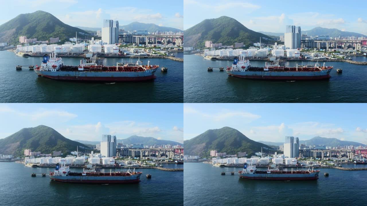 中国香港的油箱船运巨轮海洋船只大船出海