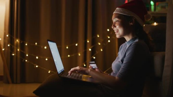 圣诞购物圣诞办公视频通话打字加班笔记电脑