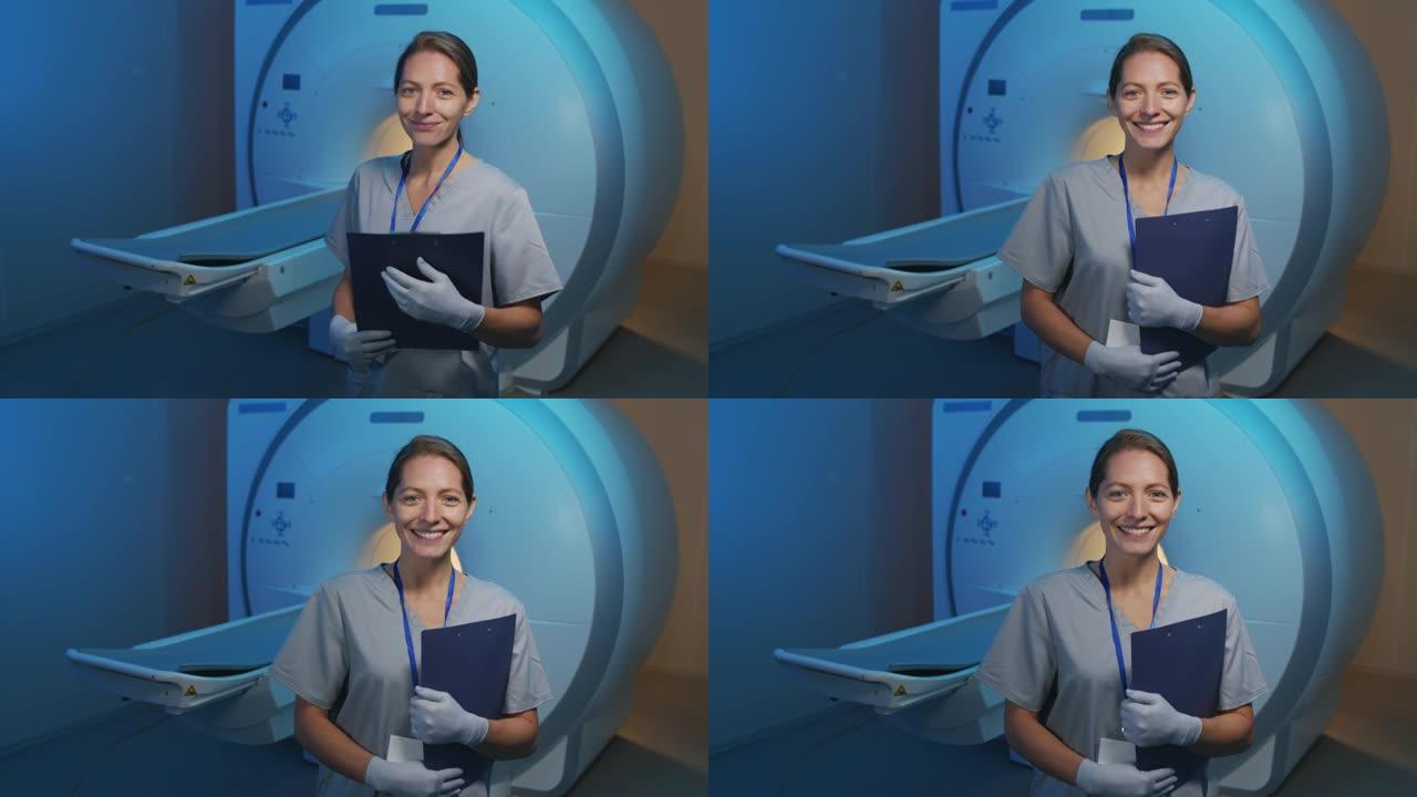 放射科病房微笑女医生画像