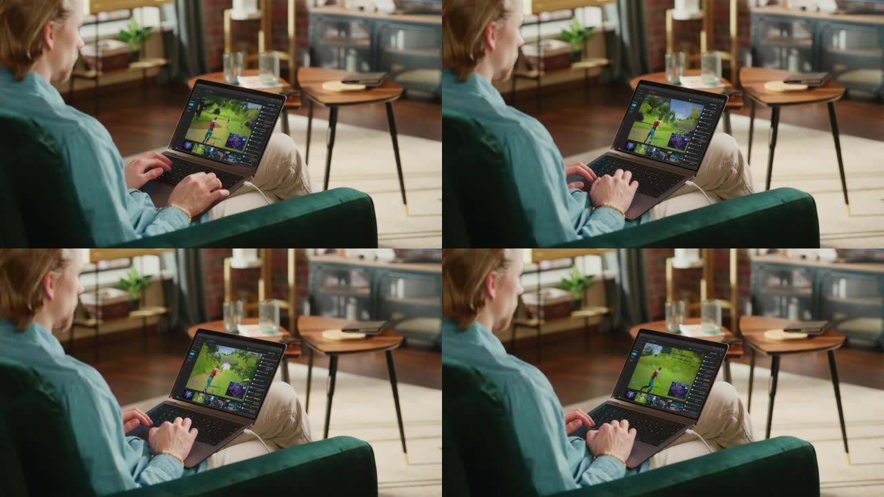 年轻人使用笔记本电脑观看视频游戏流媒体，在视频共享社交媒体平台上发表评论。电子游戏射手与黑人玩家回顾