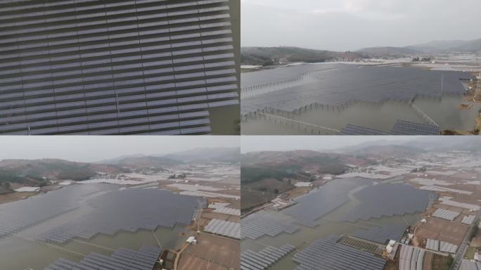 太阳能板，太阳能矩阵，远景4K