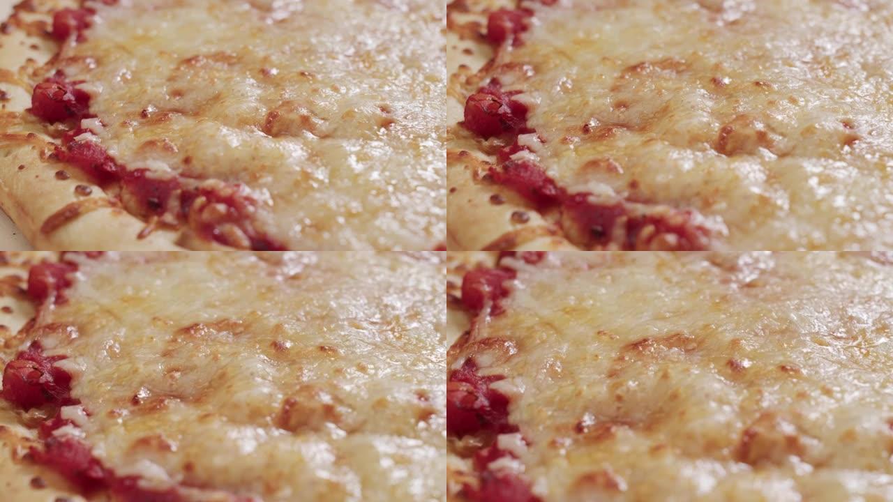 披萨-马苏里拉奶酪披萨起泡又热又新鲜