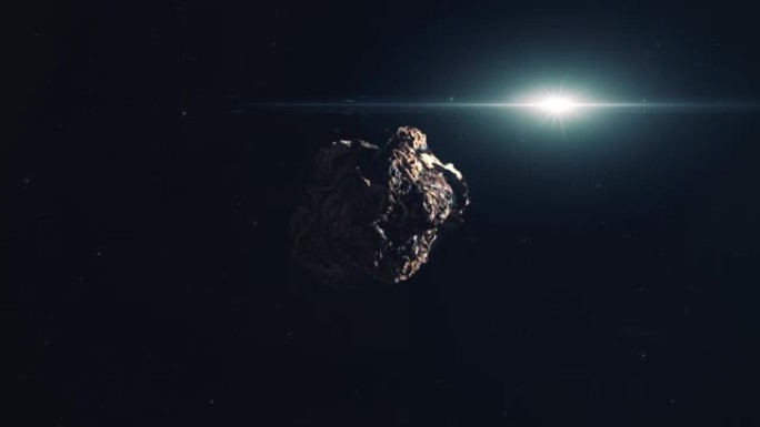 小行星太空岩石从太空接近地球