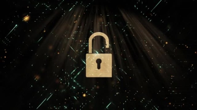 数字数据网络保护，蓝色挂锁图标网络安全，技术区块链数字数据全球网络连接背景，并为隐私提供安全信息。